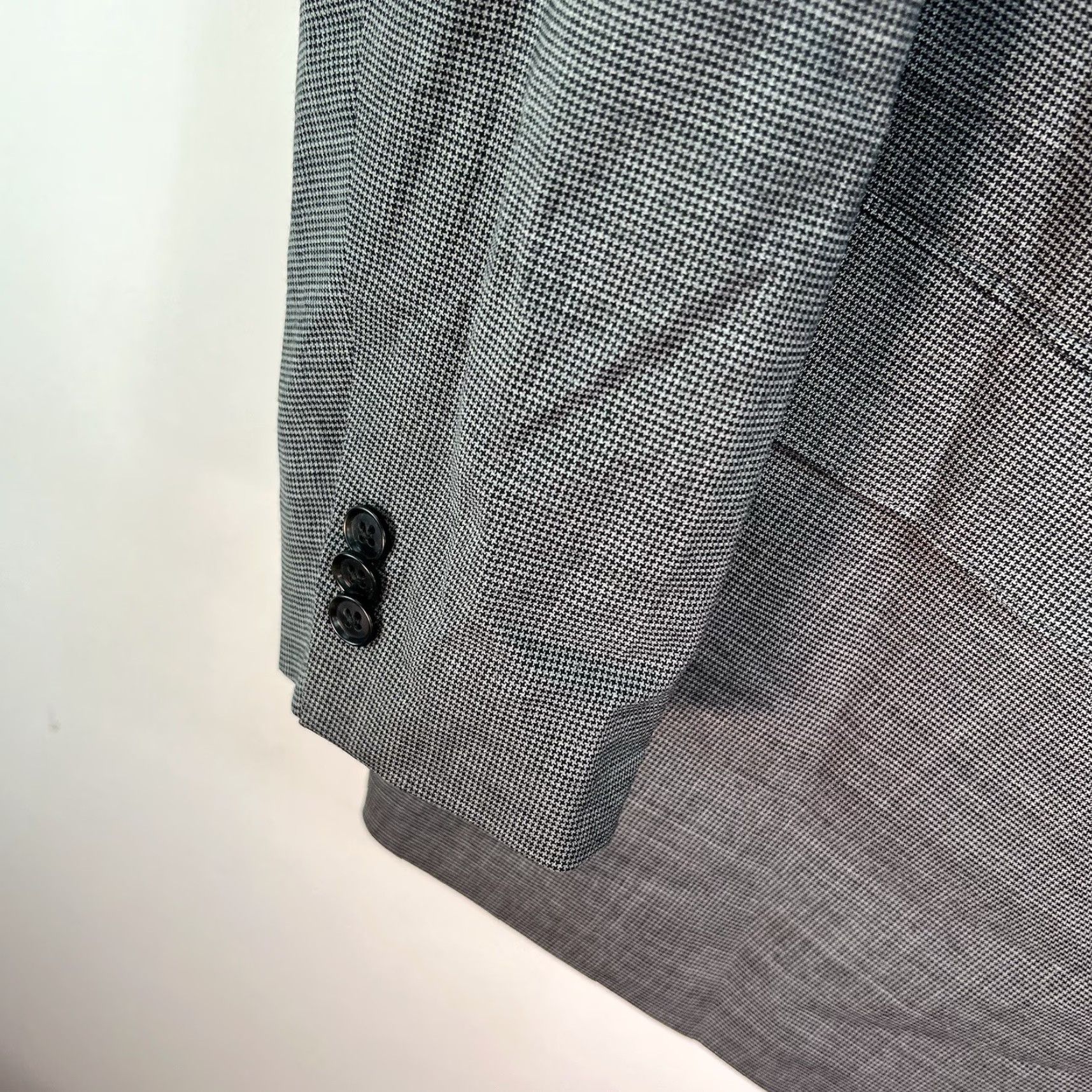 Bonobos VINTAGE Bonobos Italian Wool Houndstooth Sport Coat Men SZ 54R Blk/Wht Blazer 90s Size 54R - 4 Thumbnail