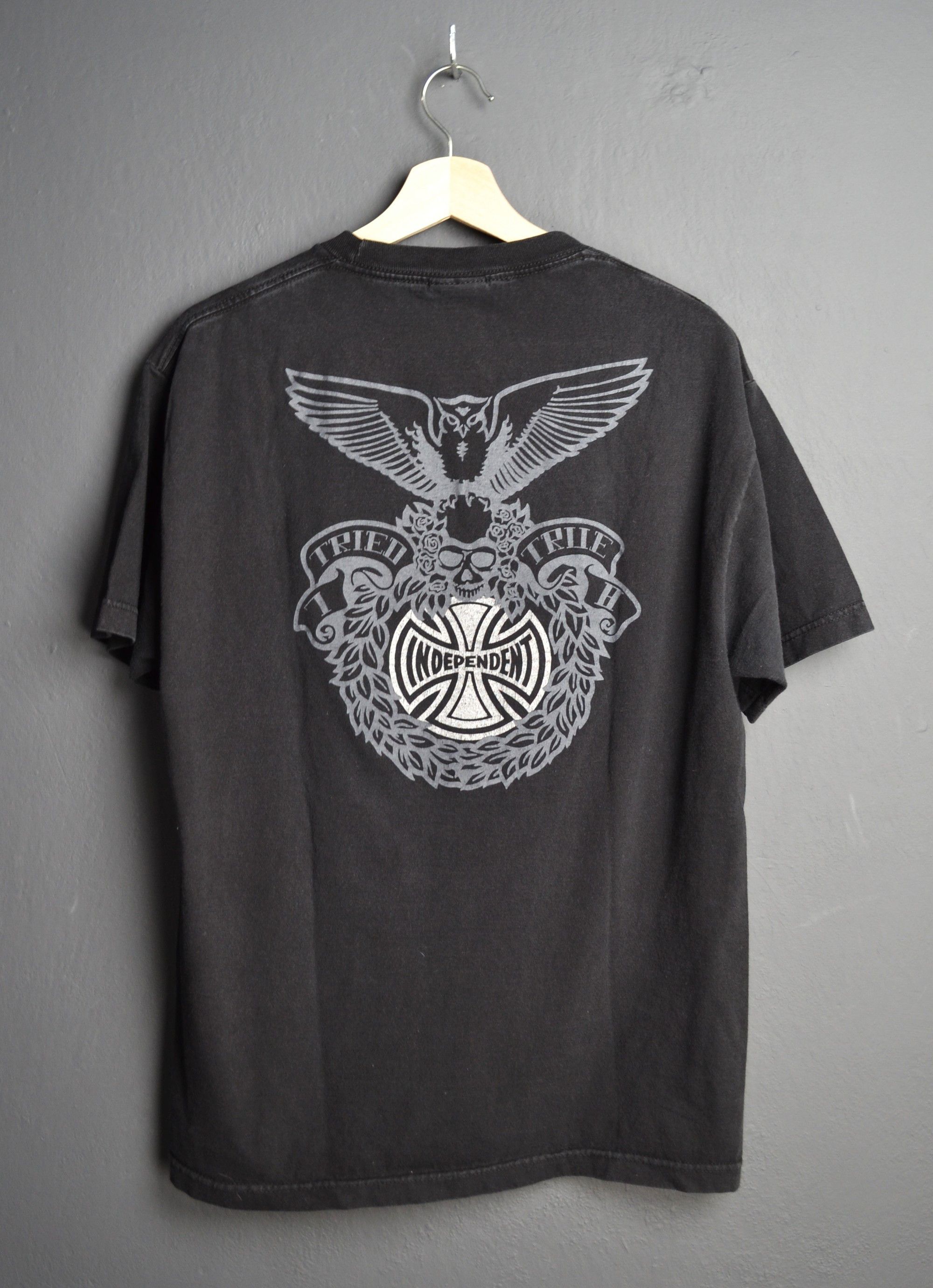 Vintage Independent L NHS Vintage Tried True T-shirt Black Cotton Size US L / EU 52-54 / 3 - 1 Thumbnail
