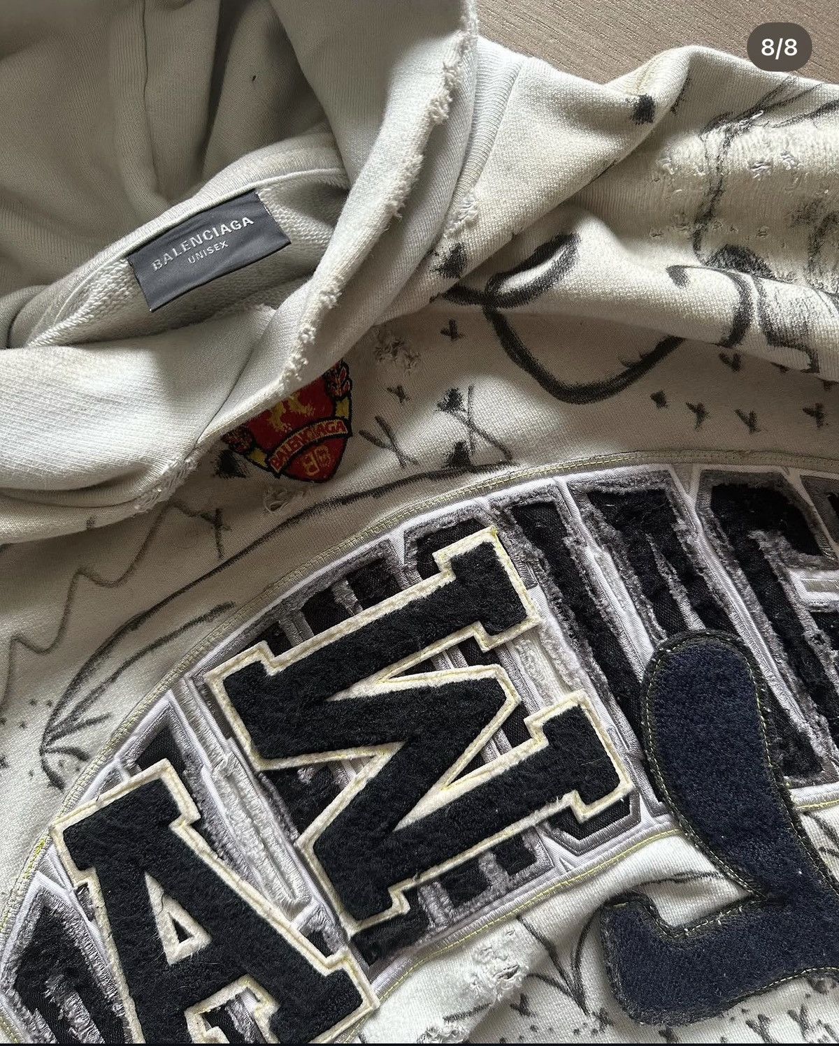 Balenciaga Balenciaga X HOWCOLE ends.rp CUSTOM 1OF1 Skater Hoodie Size US S / EU 44-46 / 1 - 4 Thumbnail