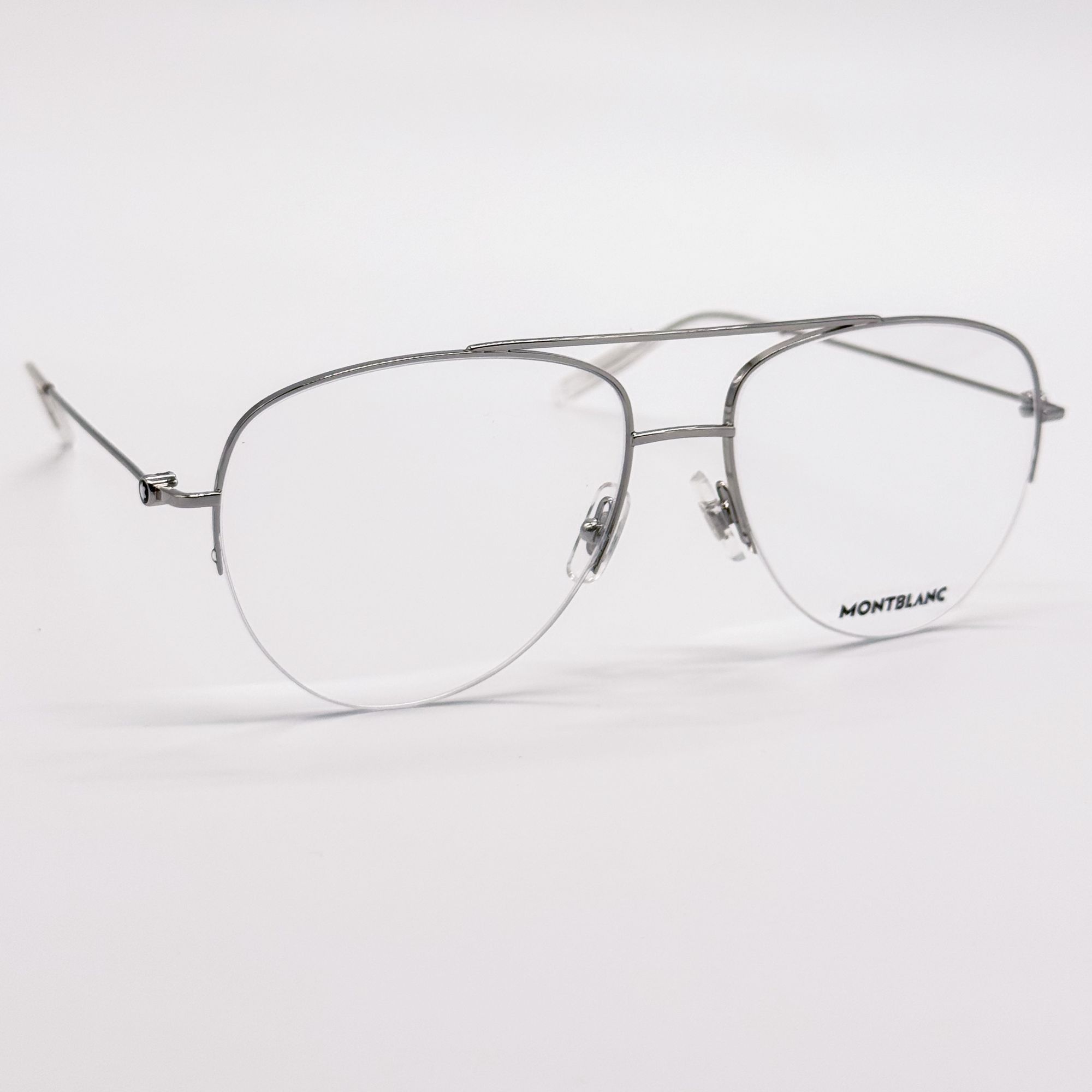 Montblanc NEW MONTBLANC EYEGLASSES MB0077O 003 SILVER MEN EYEWEAR Size ONE SIZE - 4 Thumbnail