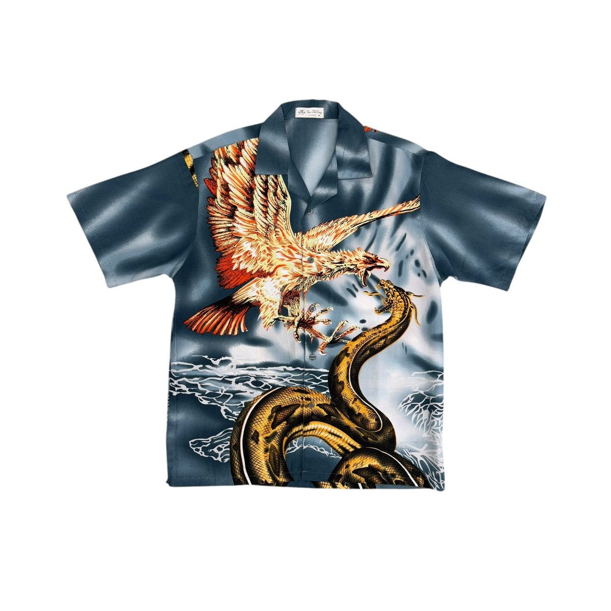 Japanese Brand × Vintage Guo Zhi Ting Dragon Eagle Aloha Hawaiian Button Shirt Size M Size US M / EU 48-50 / 2 - 1 Thumbnail