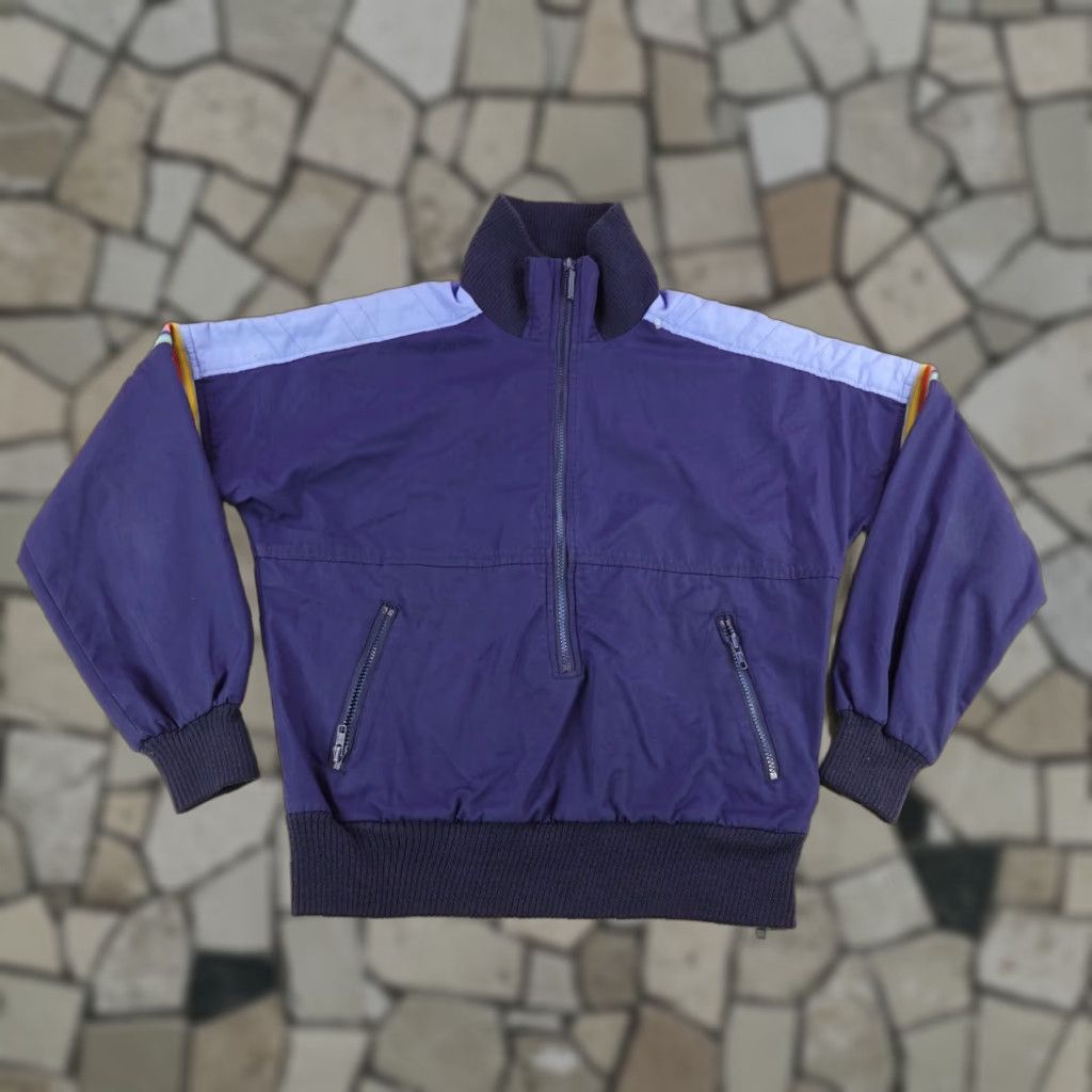 Obermeyer VINTAGE Obermeyer Jacket Womens 14 Blue Anorak 3/4 Zip Pullover Windbreaker 80s Size XL / US 12-14 / IT 48-50 - 1 Thumbnail