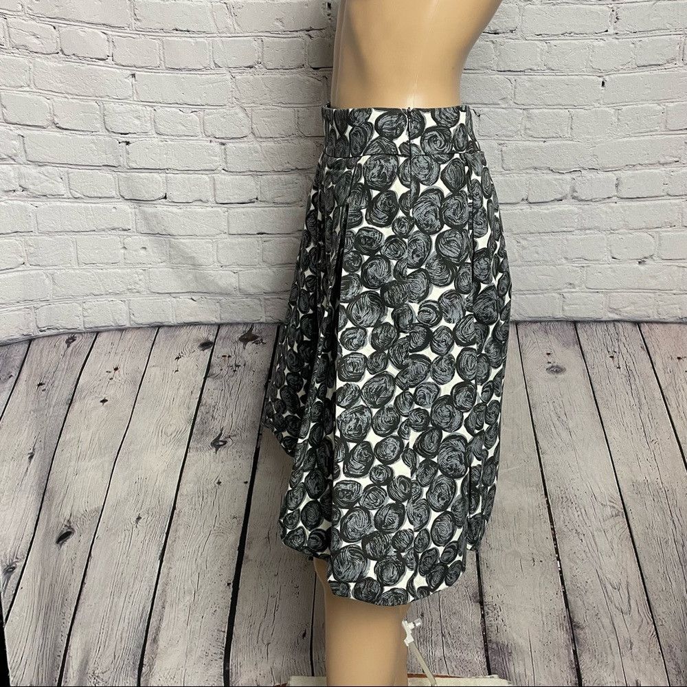 Zara Zara Gray Stones Pattern Cotton Pleated Skirt Size S Made i Size 27" / US 4 / IT 40 - 3 Thumbnail