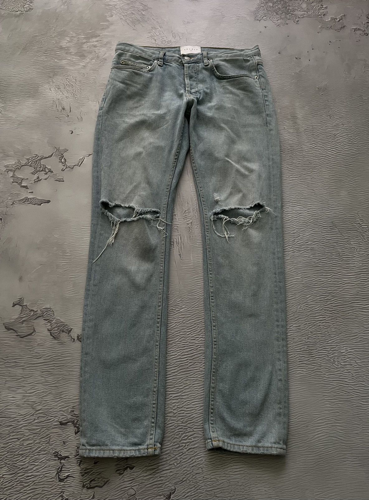 Sandro Sandro Etroit Streetwear Blue Denim Jeans Men’s Size US 31 - 2 Thumbnail