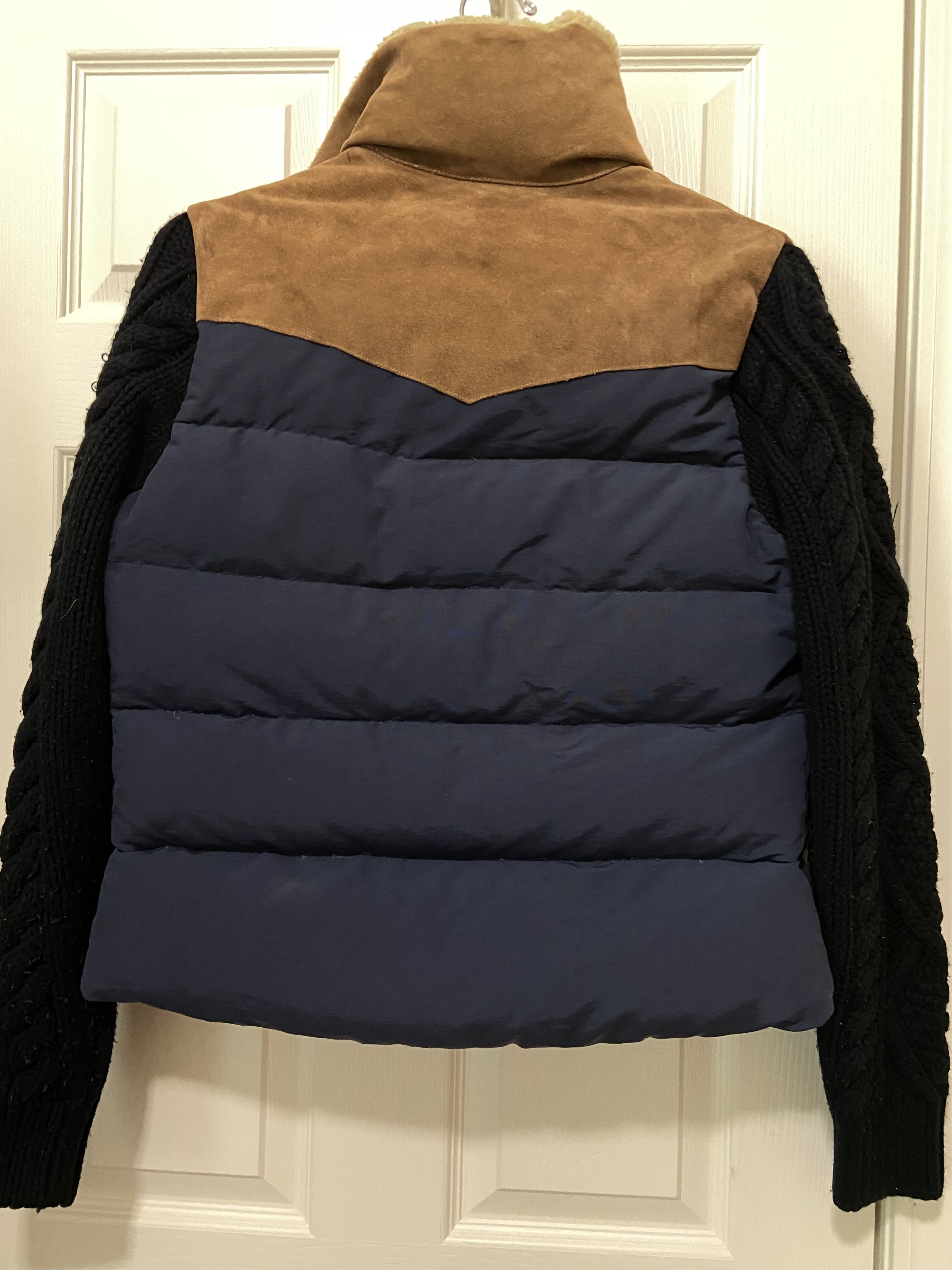 Scotch & Soda Scotch & Soda Gilet Dark Down Leather Down Puffer With Knit Size US S / EU 44-46 / 1 - 6 Thumbnail