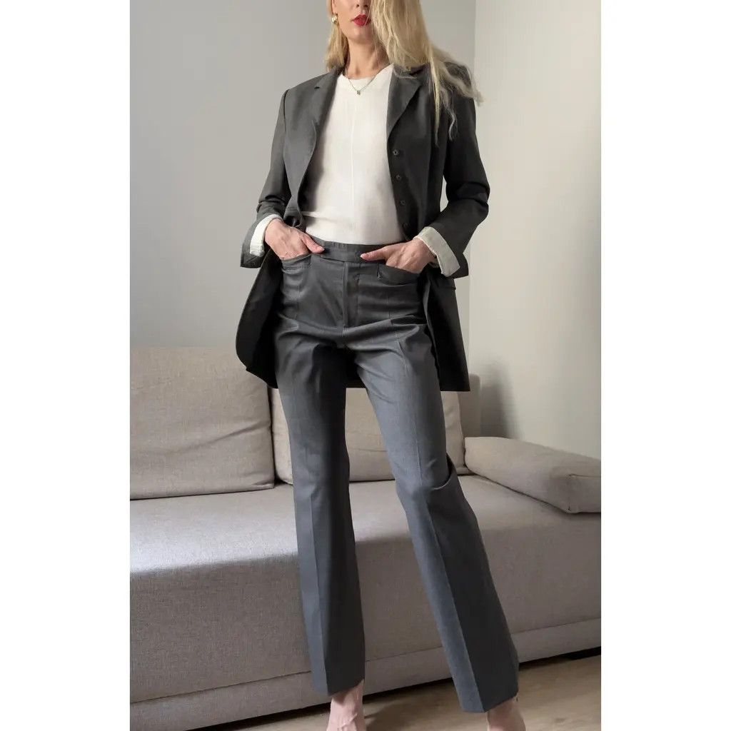 Dolce & Gabbana Dolce & Gabbana Grey Tailored Wool Blend Suit Set Size M / US 6-8 / IT 42-44 - 1 Thumbnail