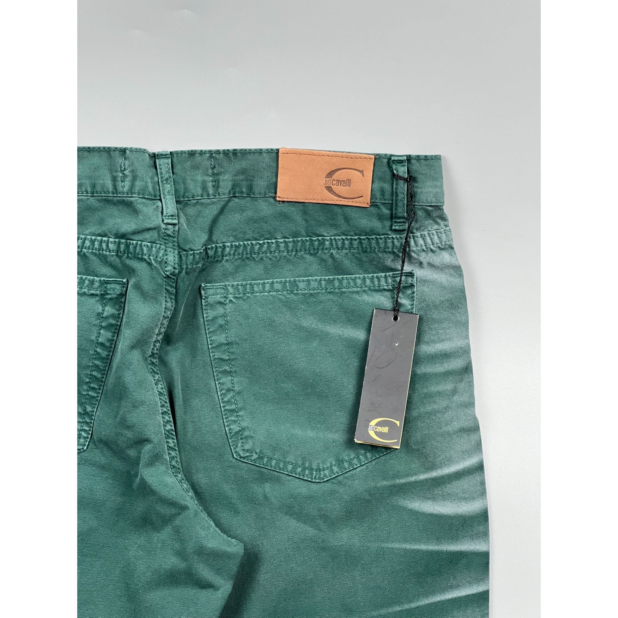 Just Cavalli NWT Just Cavalli Green Textured Denim Jeans Pants (Y0811) Size US 34 / EU 50 - 12 Thumbnail