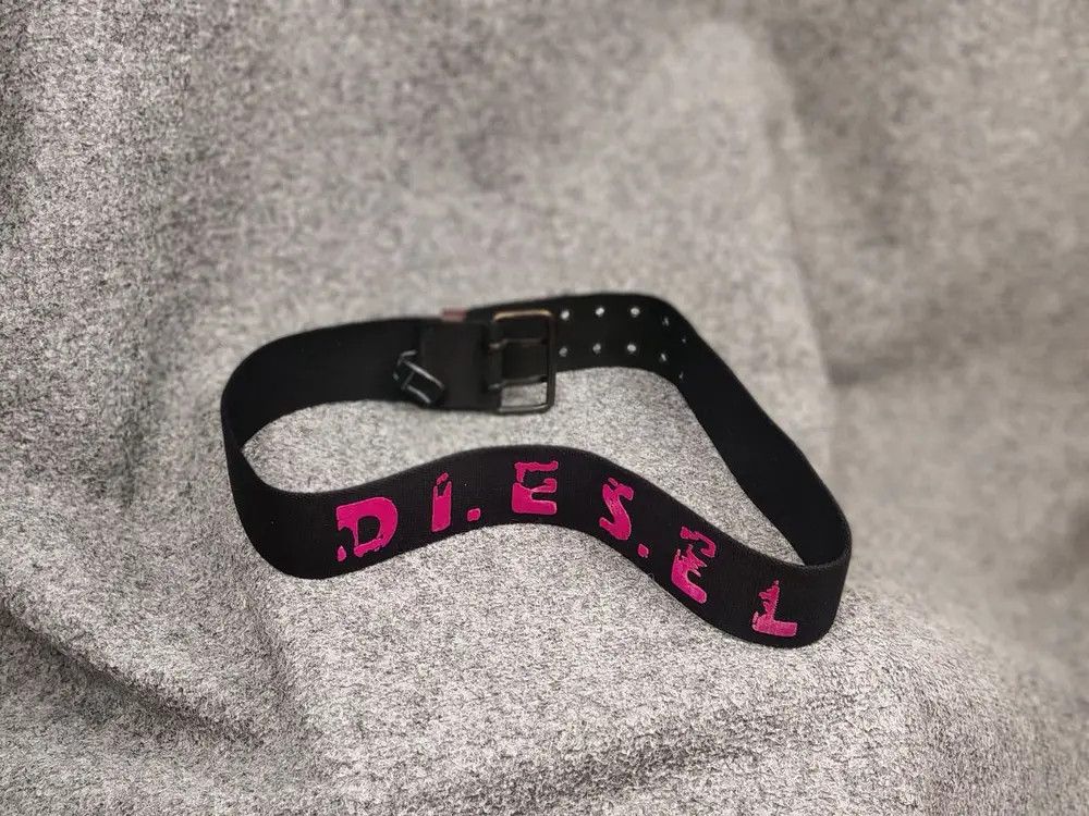 Diesel Vintage Diesel Chunky Canvas black belt with logo Y2k Style Size ONE SIZE - 2 Thumbnail