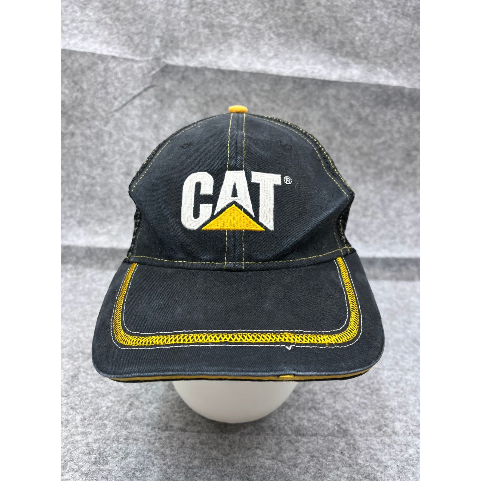 Vintage CAT Hat Cap Strap Back Adult Black Caterpillar Trucker Cotton Twill Size ONE SIZE - 2 Thumbnail