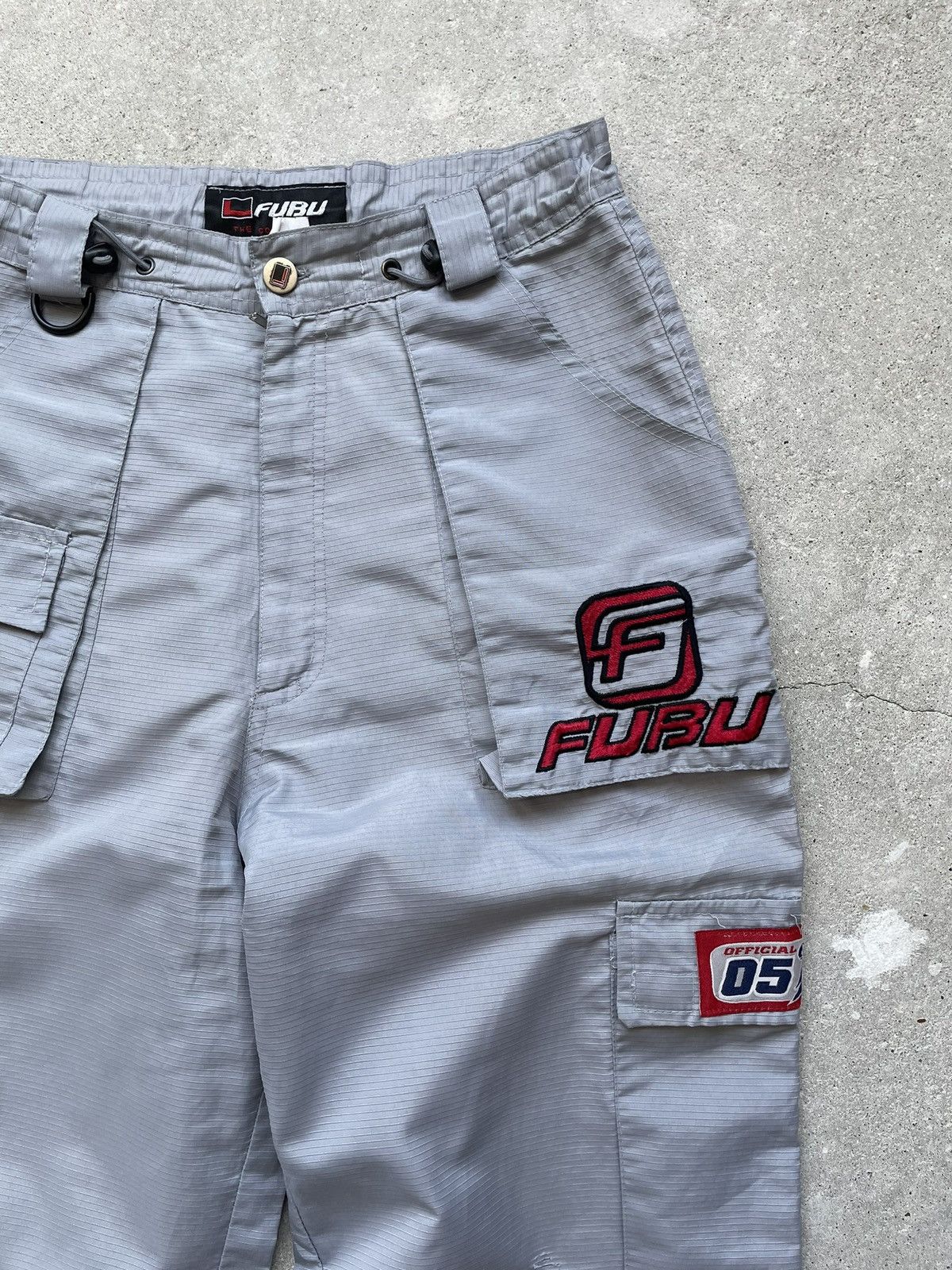 Fubu × Vintage Vintage Fubu track pants nylon grey rap Size US 29 - 5 Thumbnail