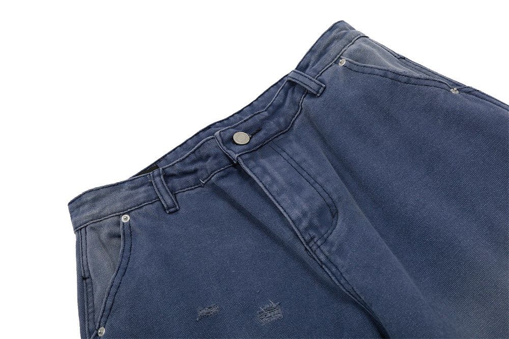 Japanese Brand × Jean Men's punk trend distressed washed ink-splashed ripped jeans Size US 32 / EU 48 - 4 Thumbnail