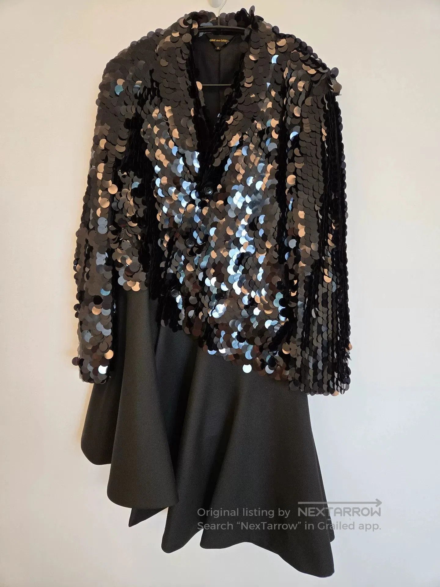 Comme des Garcons COMME des GARÇONS Black Sequin Formal Coat. Size S / US 4 / IT 40 - 1 Thumbnail