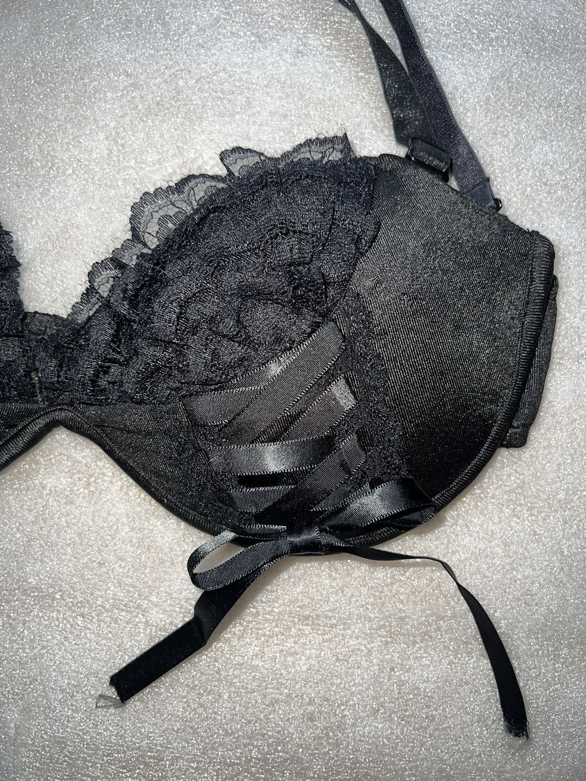 Japanese Brand Vintage Japanese Gothic lace bra 🖤🧛🏻‍♀️ Size ONE SIZE - 4 Thumbnail