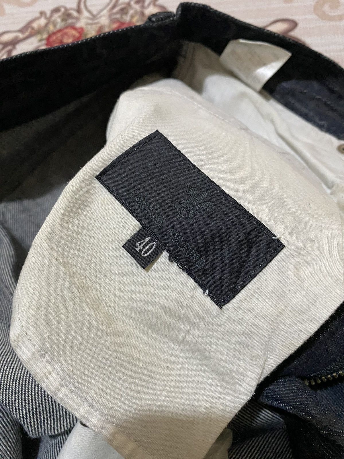 🇯🇵Custom Culture Crossover Print Denim Pants