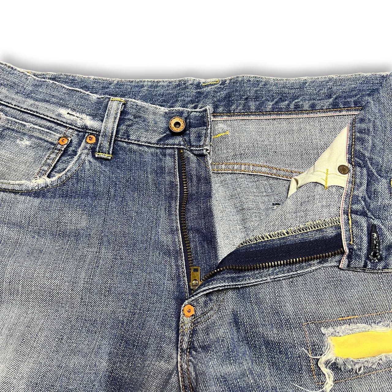 Edwin × Vintage Vintage Distressed Edwin Selvedge Denim Jeans Size US 34 / EU 50 - 5 Thumbnail