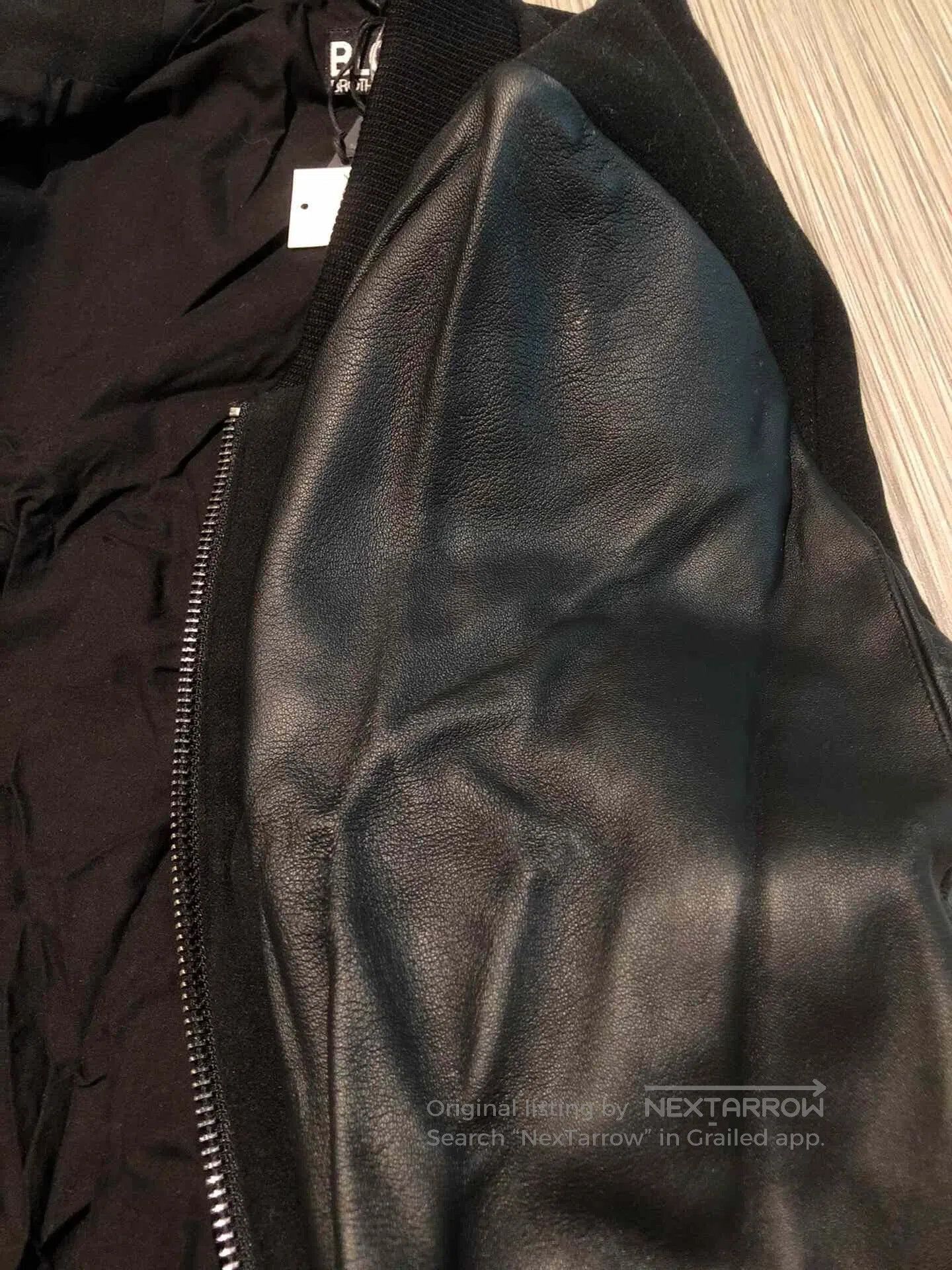 Saint Laurent Paris Blood Brother Black Leather Sleeve Bomber Jacket. Size US M / EU 48-50 / 2 - 5 Thumbnail