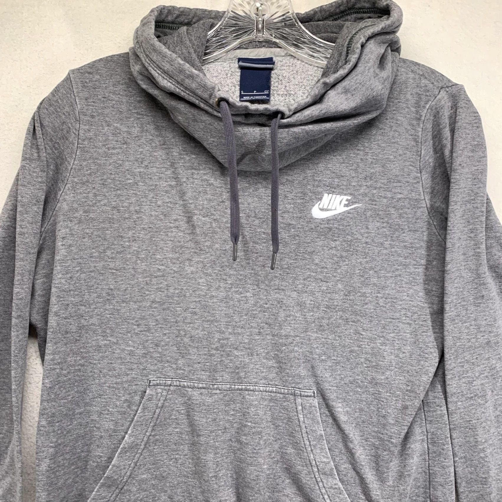Nike VINTAGE Nike Hoodie Sweatshirt Gray Swoosh Logo Pullover High Neck Regular Men's Size Small Size US S / EU 44-46 / 1 - 6 Thumbnail