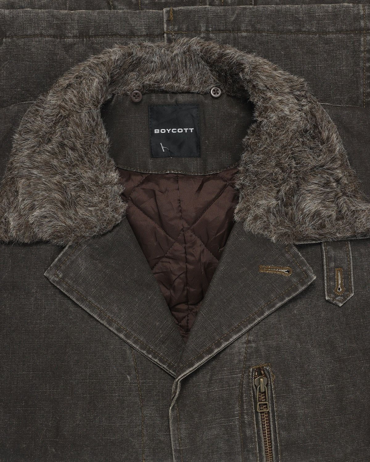 Vintage Boycott Faux Fur Collar Work Jacket Size US M / EU 48-50 / 2 - 5 Thumbnail
