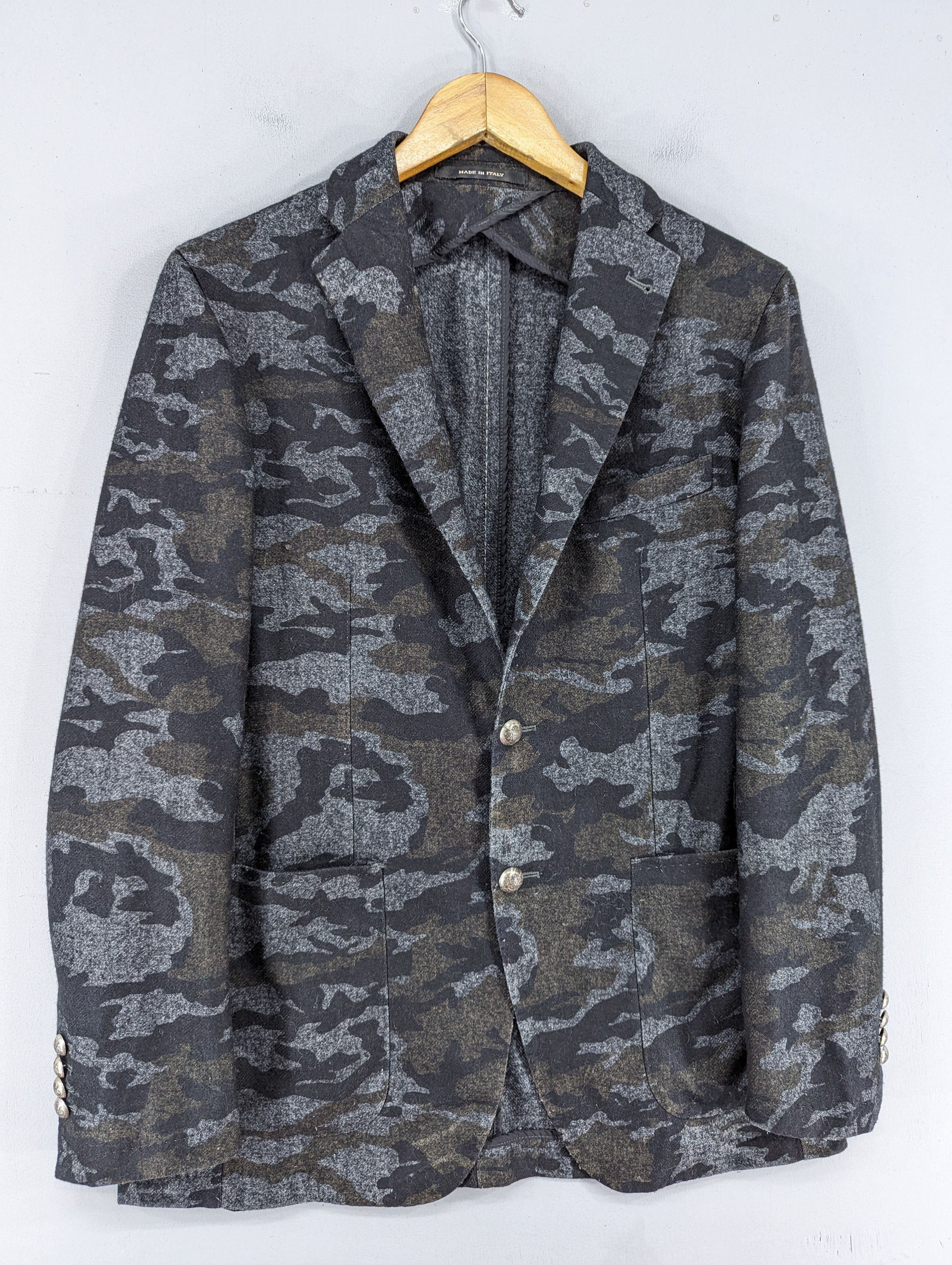 Tagliatore Tagliatore Italy Wool Camo Design Blazer Style Jacket Size US XS / EU 42 / 0 - 3 Thumbnail