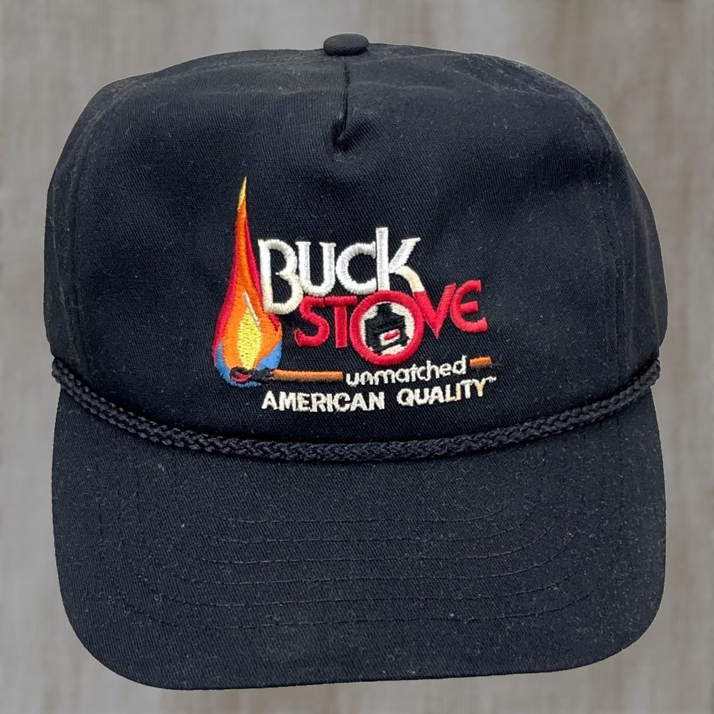 Vintage VINTAGE Buck Stove Trucker Hat Cap Snapback Made In USA 80s 90s Rope American Mens Size ONE SIZE - 1 Thumbnail