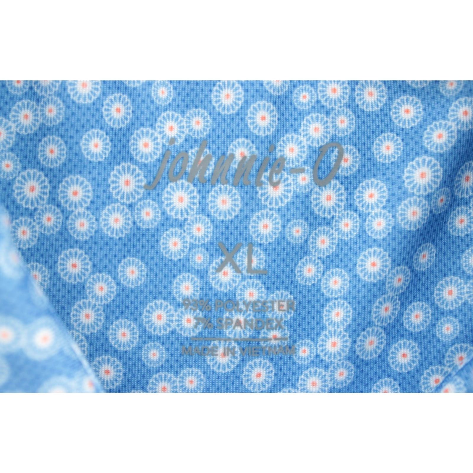 johnnie-O Johnnie-O Shirt Men XL Blue Geometric Short Sleeve Polo Performance Golf Size US XL / EU 56 / 4 - 3 Thumbnail