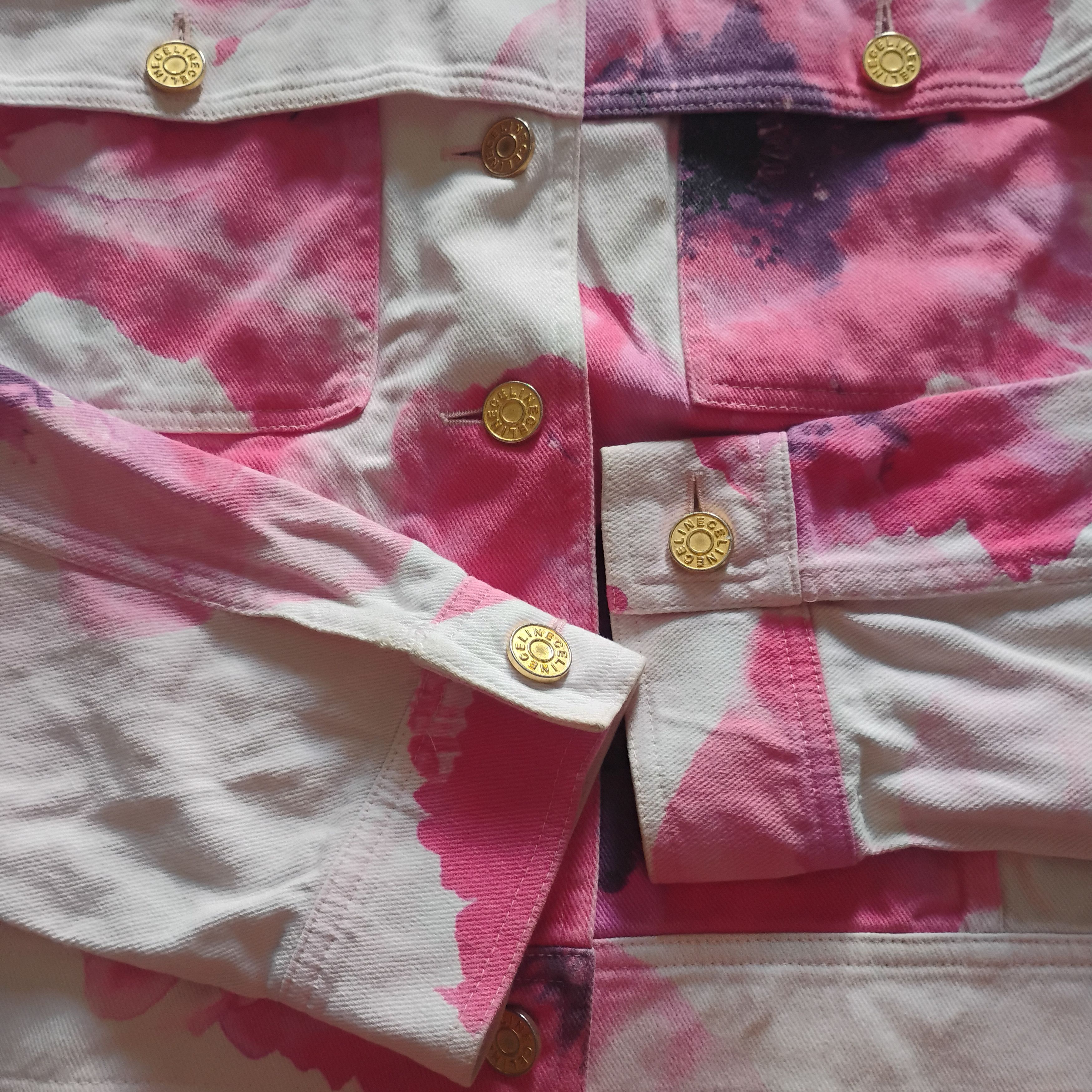 Celine Celine Tie Dye Denim Jacket Size S / US 4 / IT 40 - 3 Thumbnail