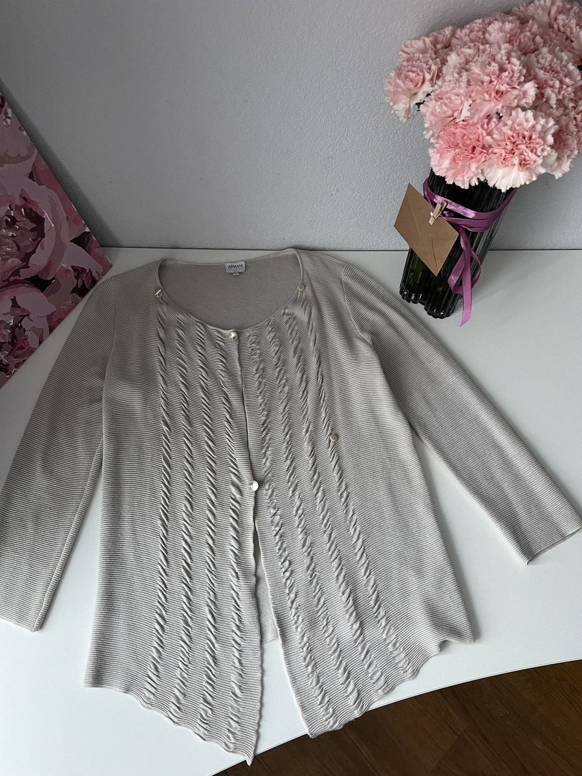 Armani Collezioni Armani Collezioni Deanna Spa Wrap Front Sweater VERY RARE Size M / US 6-8 / IT 42-44 - 4 Thumbnail