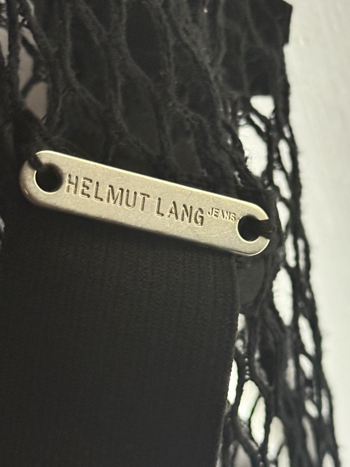 Helmut Lang 1998 Fishnet Mini Dress Size M / US 6-8 / IT 42-44 - 3 Thumbnail