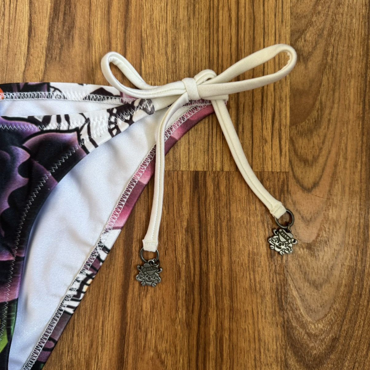 Ed Hardy ED HARDY Vintage Y2K Rare White Love Life Rose Bikini Set Size XS / US 0-2 / IT 36-38 - 8 Thumbnail