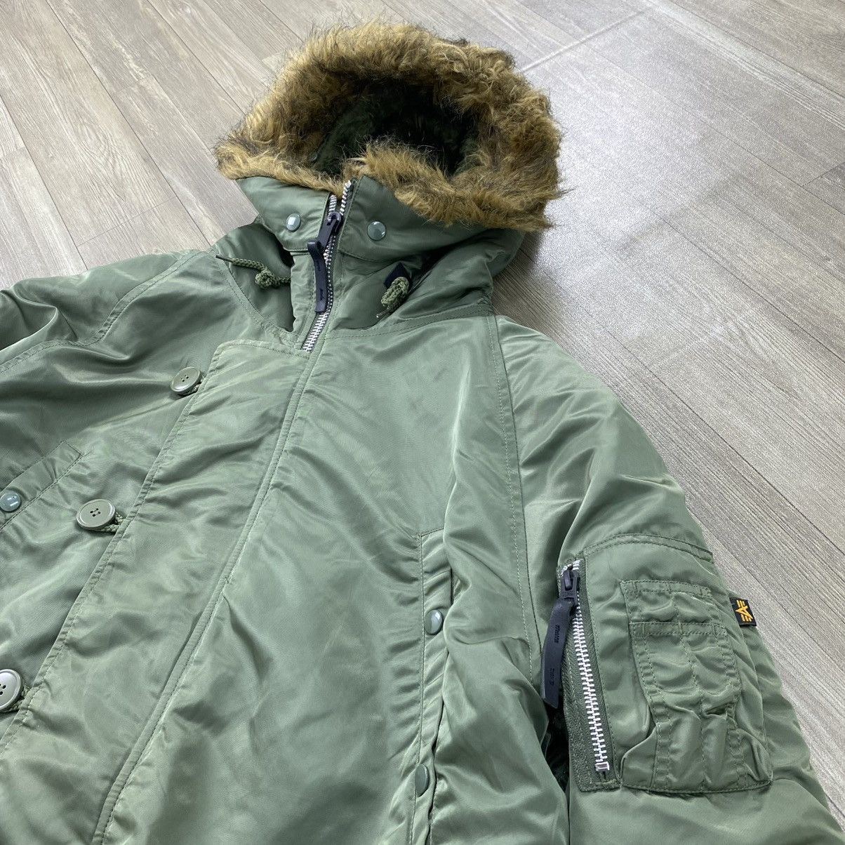 Alpha Industries Vintage Alpha Industries N3B Military Army Bomber Fur Jacket Size US XL / EU 56 / 4 - 3 Thumbnail