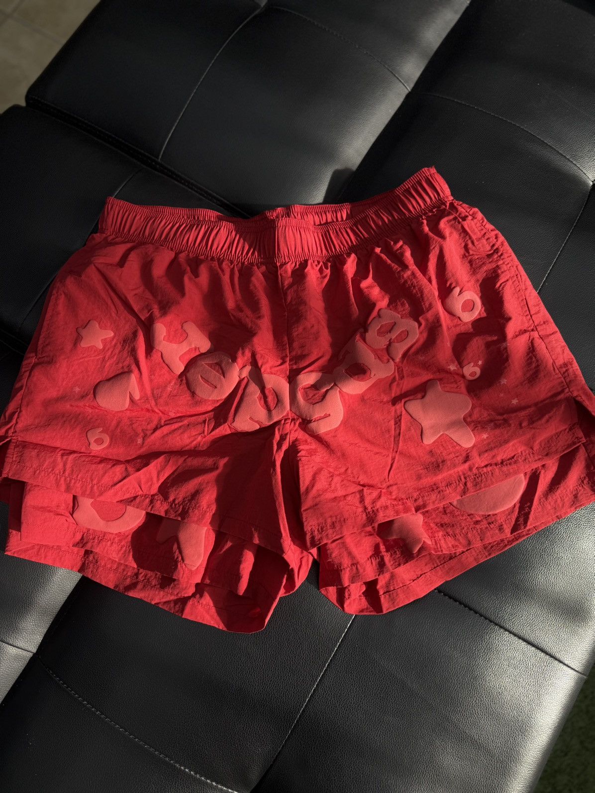Sp5der Sp5der Double Layer STAR Shorts Size Large (NEW) Red Size US 31 - 1 Thumbnail