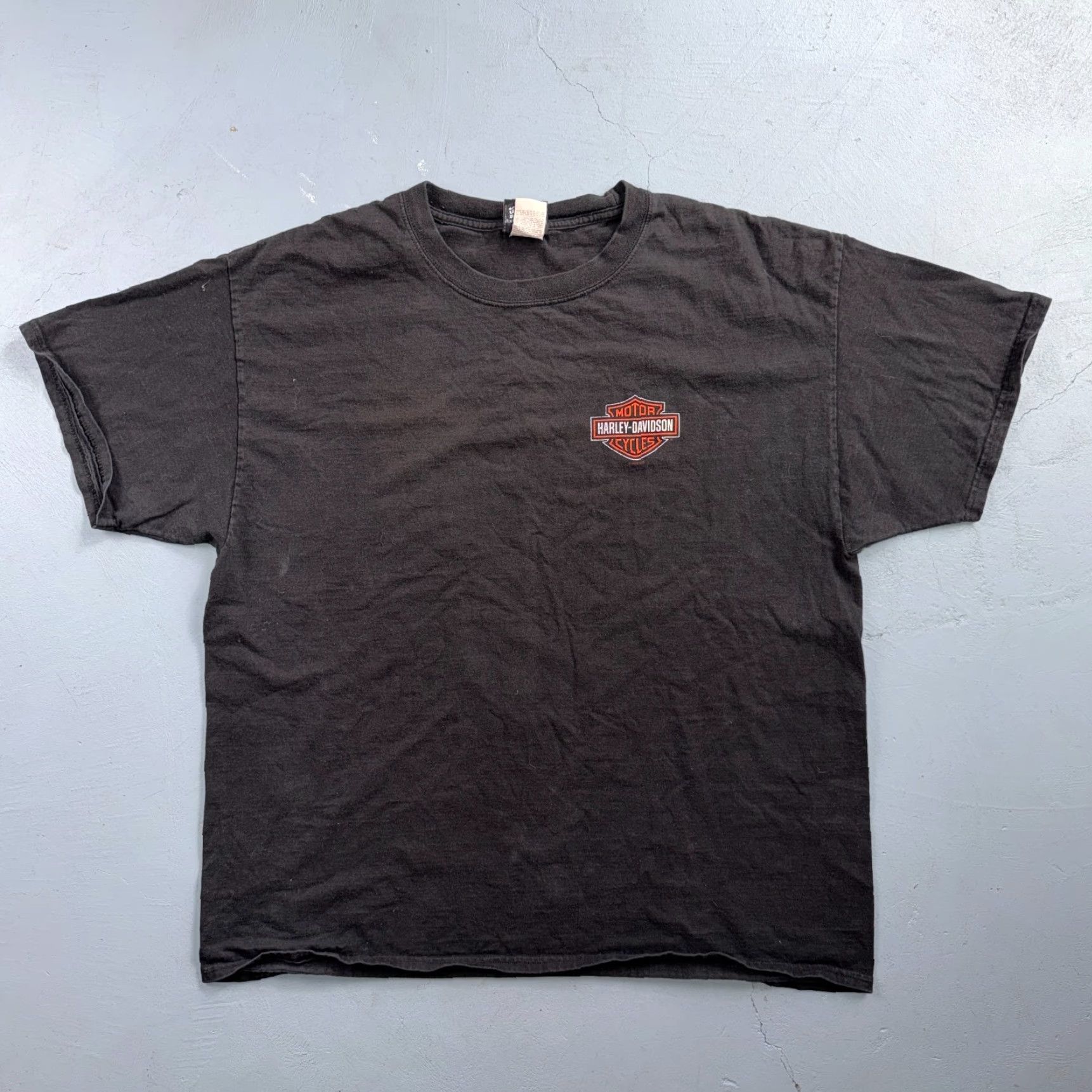 Harley Davidson VINTAGE Harley-Davidson Dublin Ireland T Shirt XL Black Graphic Tee Men 70s 80s Motorcycle Cross Logo Double-Sided Run Size US XL / EU 56 / 4 - 4 Thumbnail