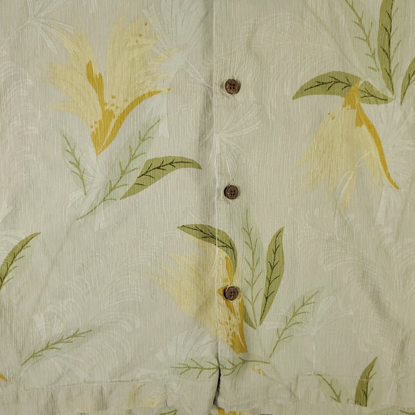 Tommy Bahama Tommy Bahama Shirt Mens XL Beige Silk Hawaiian Button Up Short Sleeve Shirt Size US XL / EU 56 / 4 - 3 Thumbnail