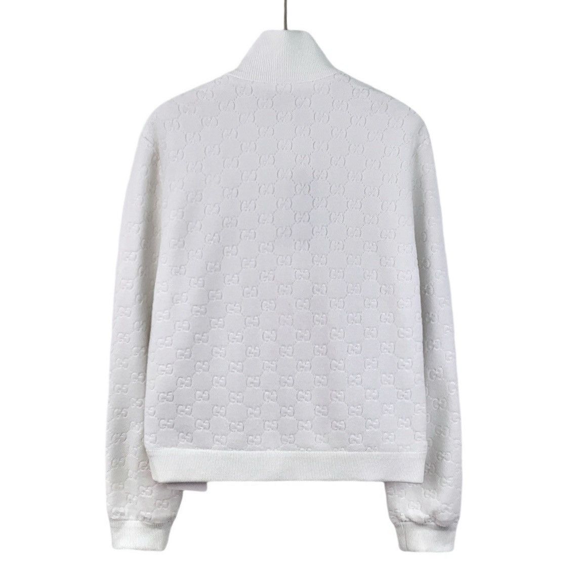 Gucci Gucci White Logo Jacquard All Over Print Cotton Jacket Size M / US 6-8 / IT 42-44 - 2 Thumbnail
