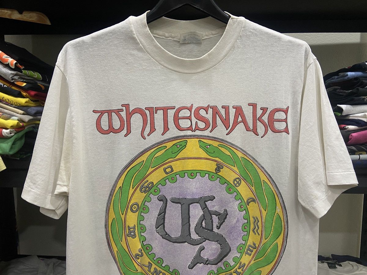 Band Tees × Vintage Vintage 1990s Whitesnake Slip of the tongue Tour T-Shirt Size US L / EU 52-54 / 3 - 2 Thumbnail