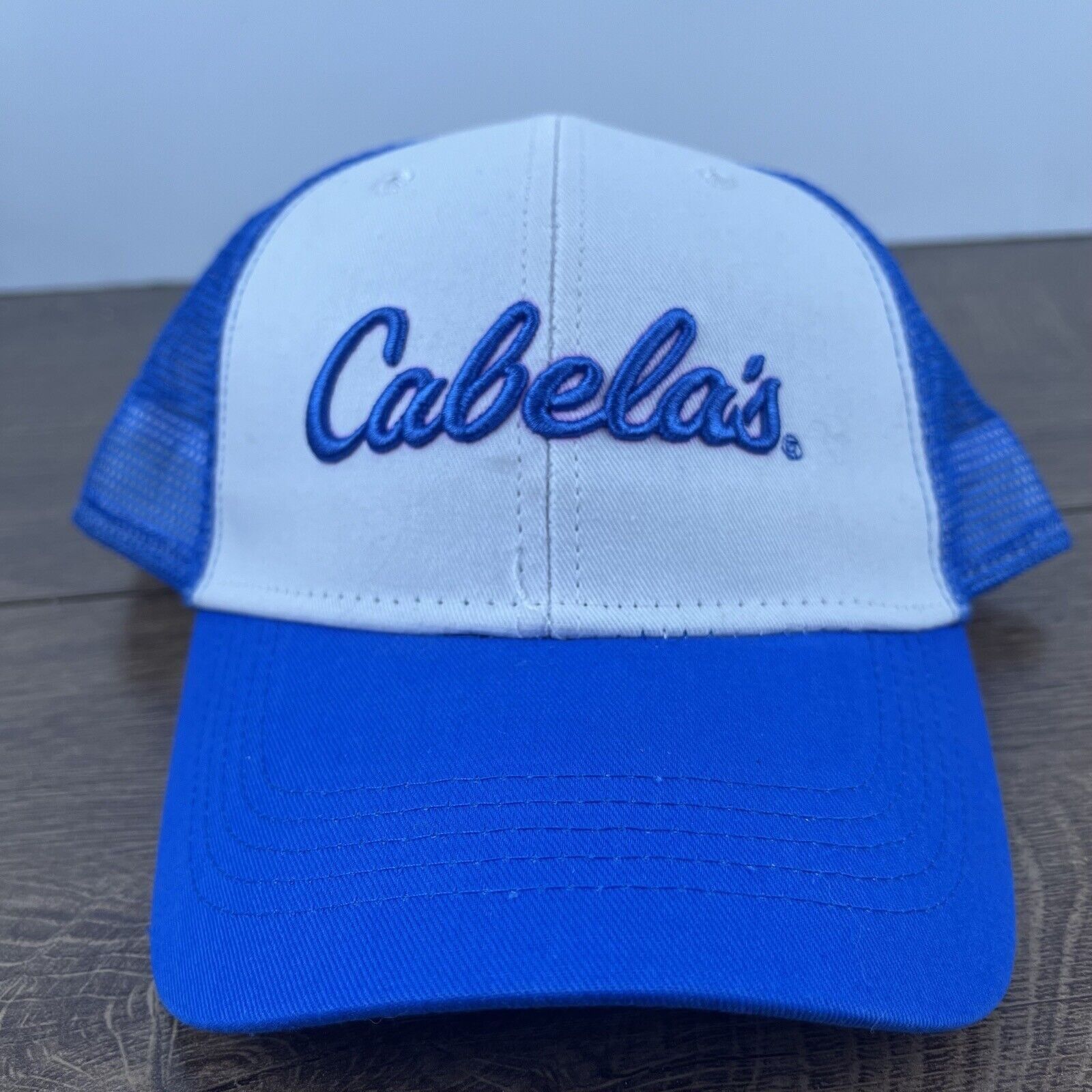 Other Cabela's Snapback Hat Cabela Blue White Cap Hat Adjustable H Size ONE SIZE - 1 Thumbnail