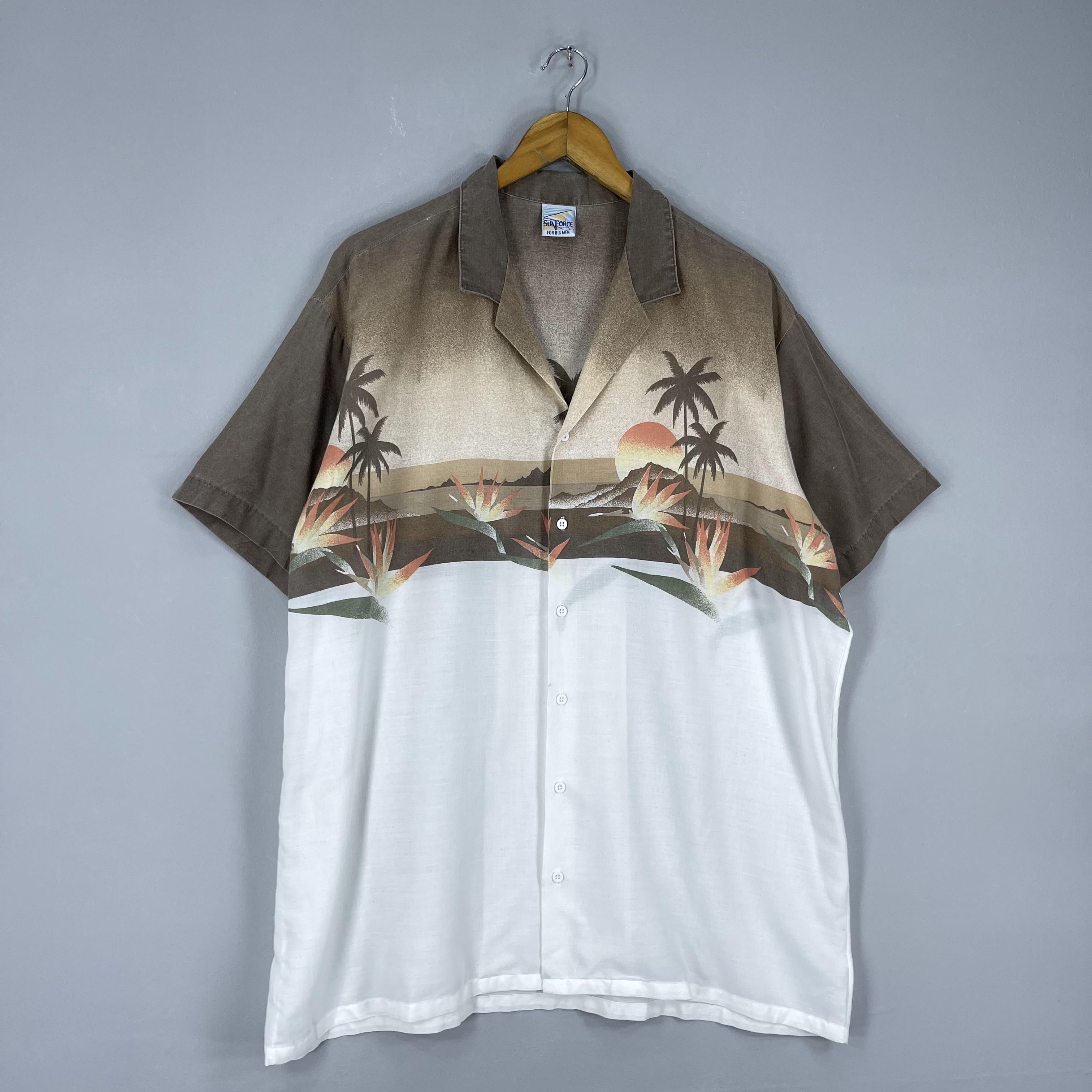 Vintage Vintage 90's Hawaiian Sunset Beach View Motive Shirt Size US XL / EU 56 / 4 - 3 Thumbnail