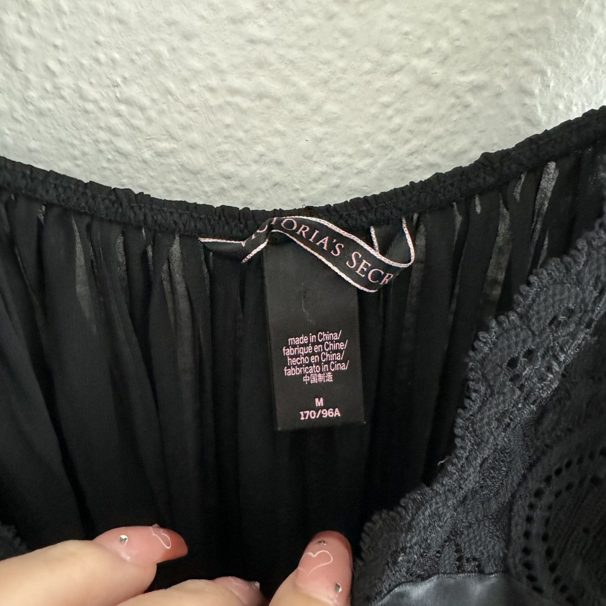Victoria's Secret VICTORIAS SECRET Black Satin Bow Pleated Lace Babydoll Slip Size M / US 6-8 / IT 42-44 - 12 Thumbnail