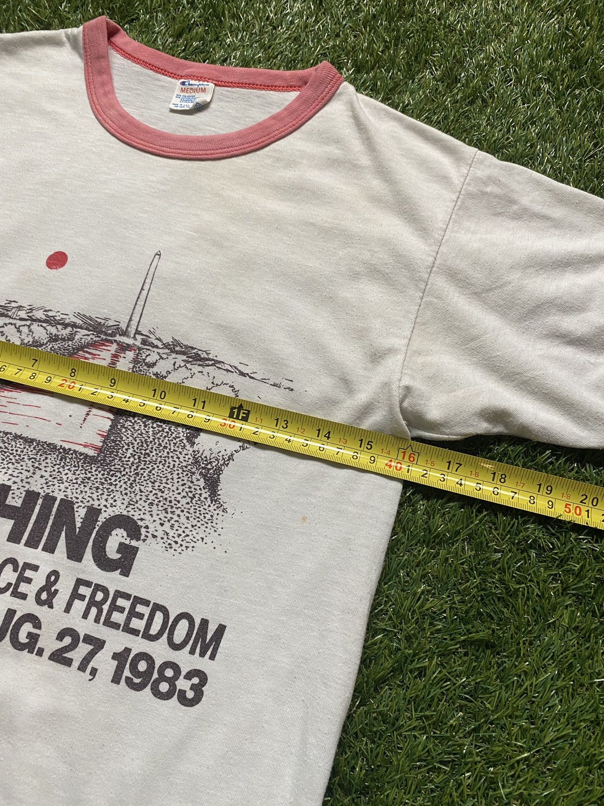 Champion × Vintage 1983 Retro Activist Champion Ringer T-Shirt Medium Size US M / EU 48-50 / 2 - 4 Thumbnail
