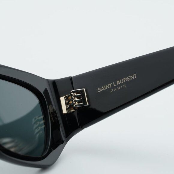 Saint Laurent Paris Saint Laurent SL740 005 Sunglasses Shiny Black Square Frame Size ONE SIZE - 7 Thumbnail