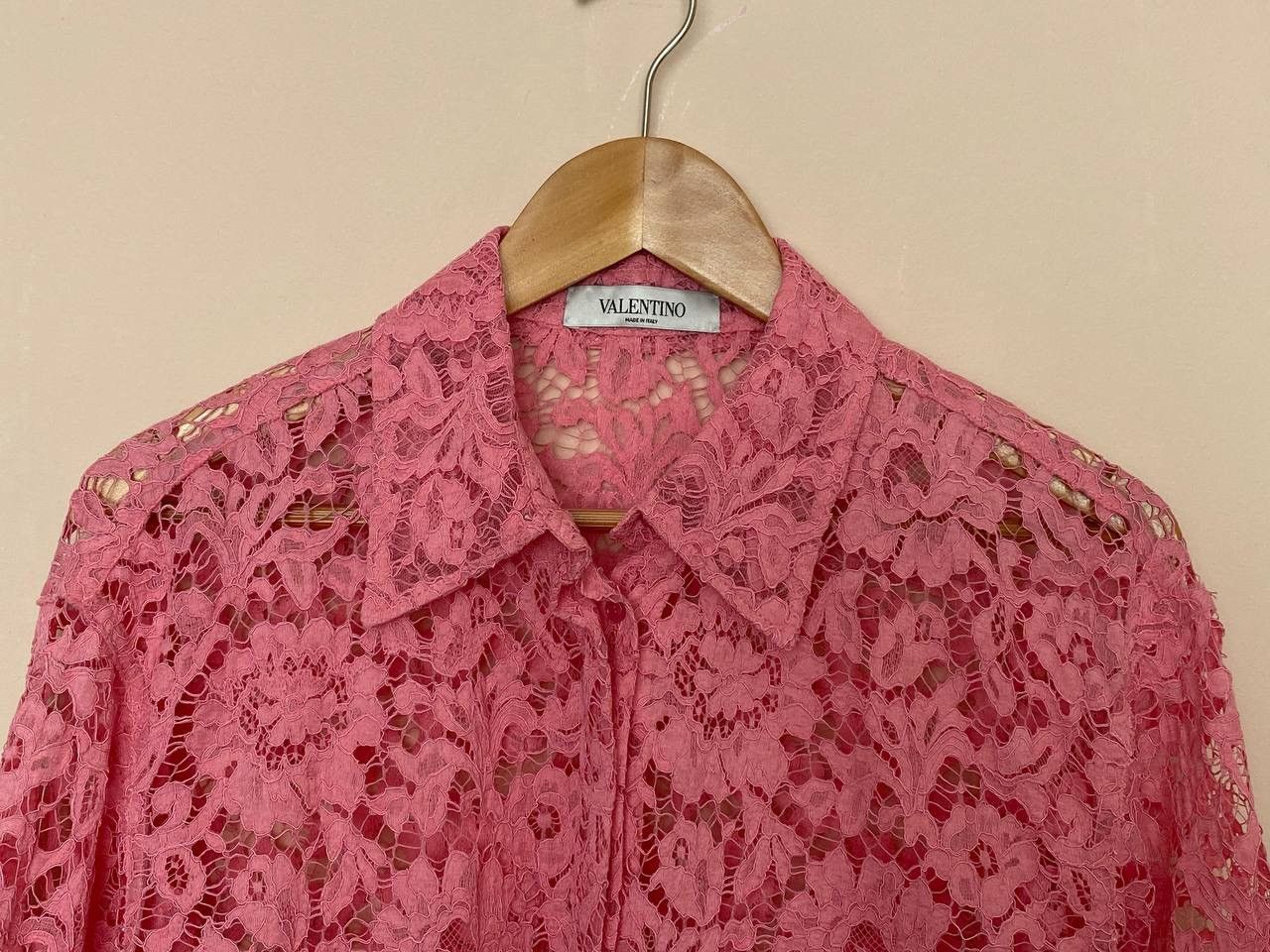 Valentino RRP 2900$ VALENTINO GARAVANI 2021 Long-Sleeve Lace Shirt Size L / US 10 / IT 46 - 3 Thumbnail
