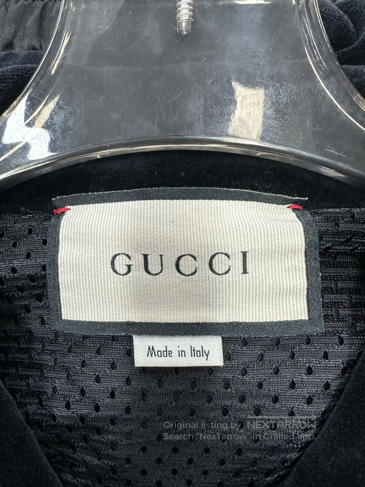 Gucci Guicci Black embroidered letter logo velvet zipper jacket| Size US XS / EU 42 / 0 - 3 Thumbnail
