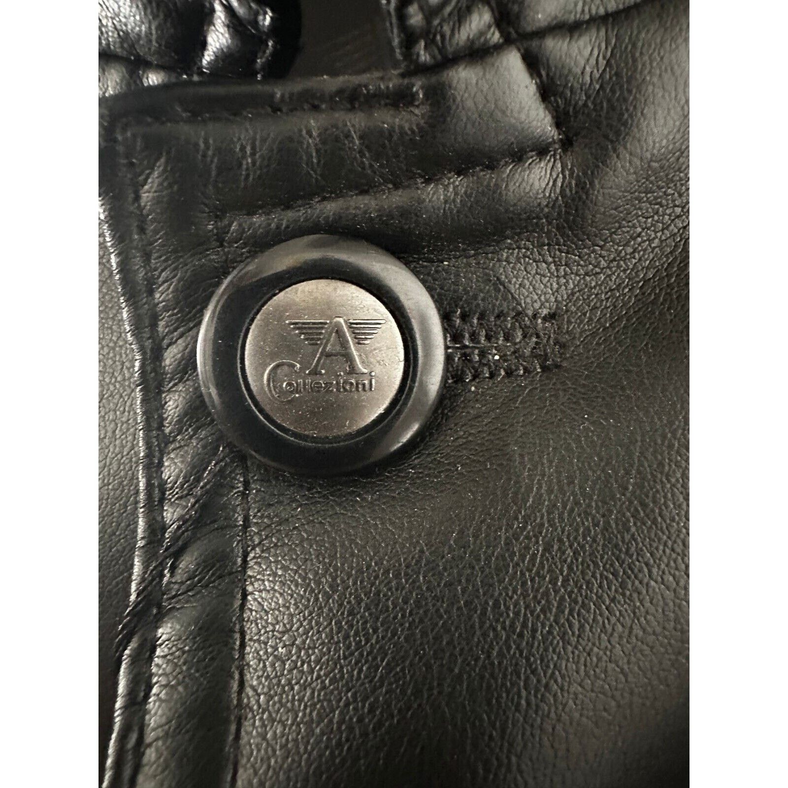 Armani Collezioni Collezioni Black Faux Leather Mid-Length Jacket NWT Mens M/L Size US M / EU 48-50 / 2 - 10 Thumbnail