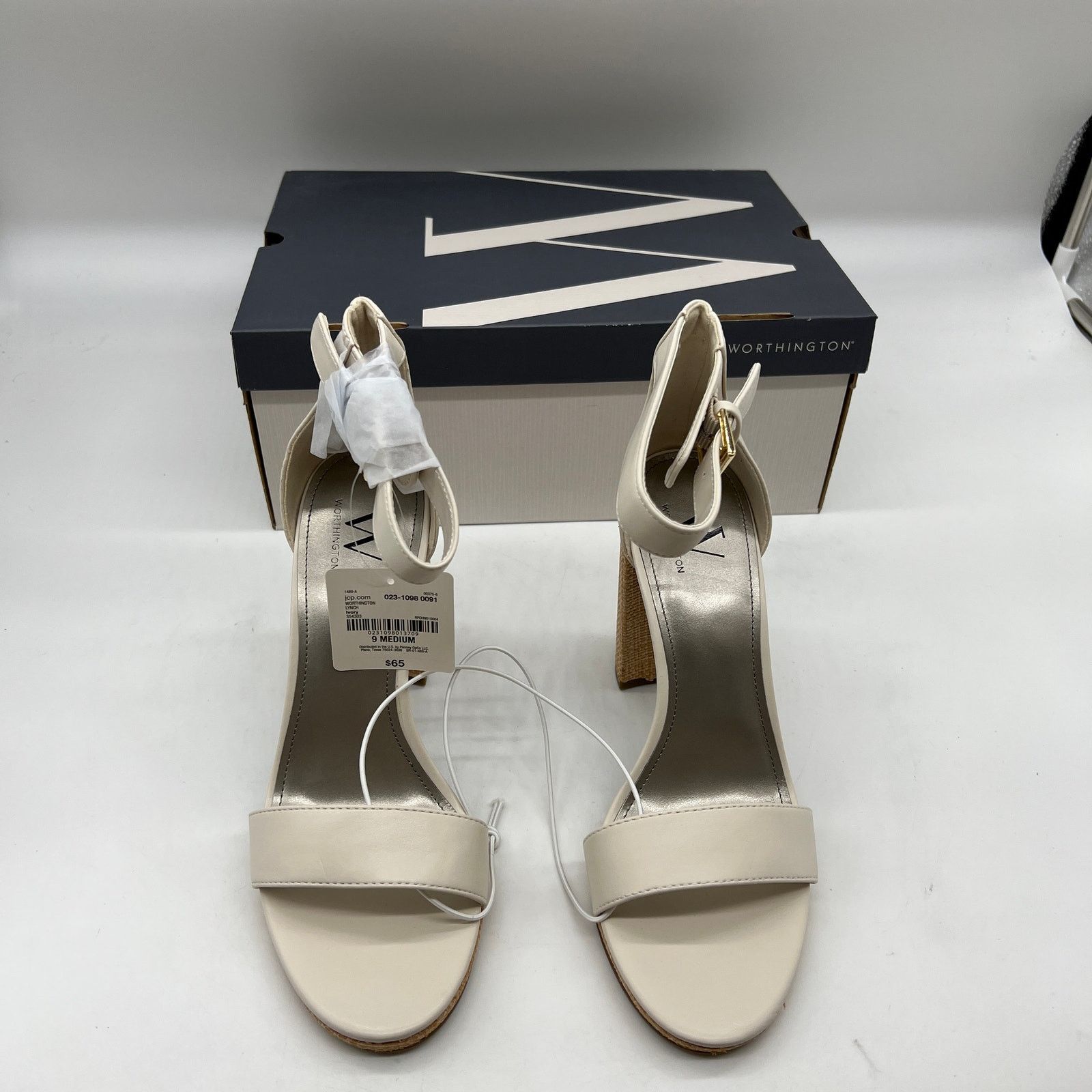 Other Worthington Womens Lynch Heeled Sandals Ivory Size US 9 / IT 39 - 2 Thumbnail