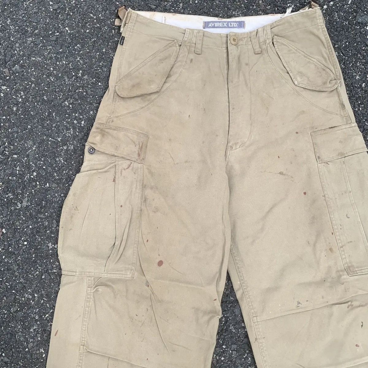 Avirex RUSTY DIRTY‼️ AVIREX M-65 UTILITY COMBAT CARGO PANTS Size US 30 / EU 46 - 5 Thumbnail