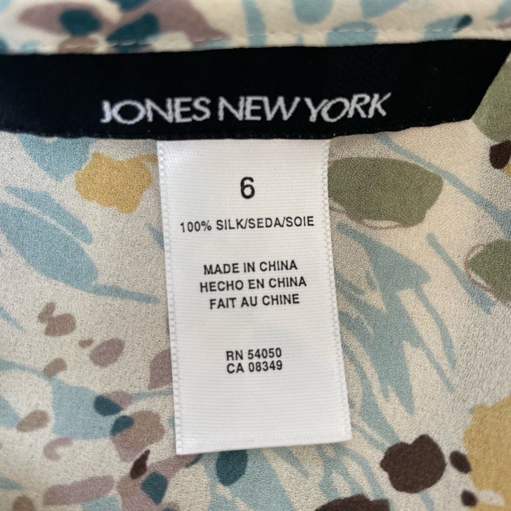 Jones New York Jones New York 100% Silk Voile Skirt Blouse Set 6 Size M / US 6-8 / IT 42-44 - 9 Thumbnail