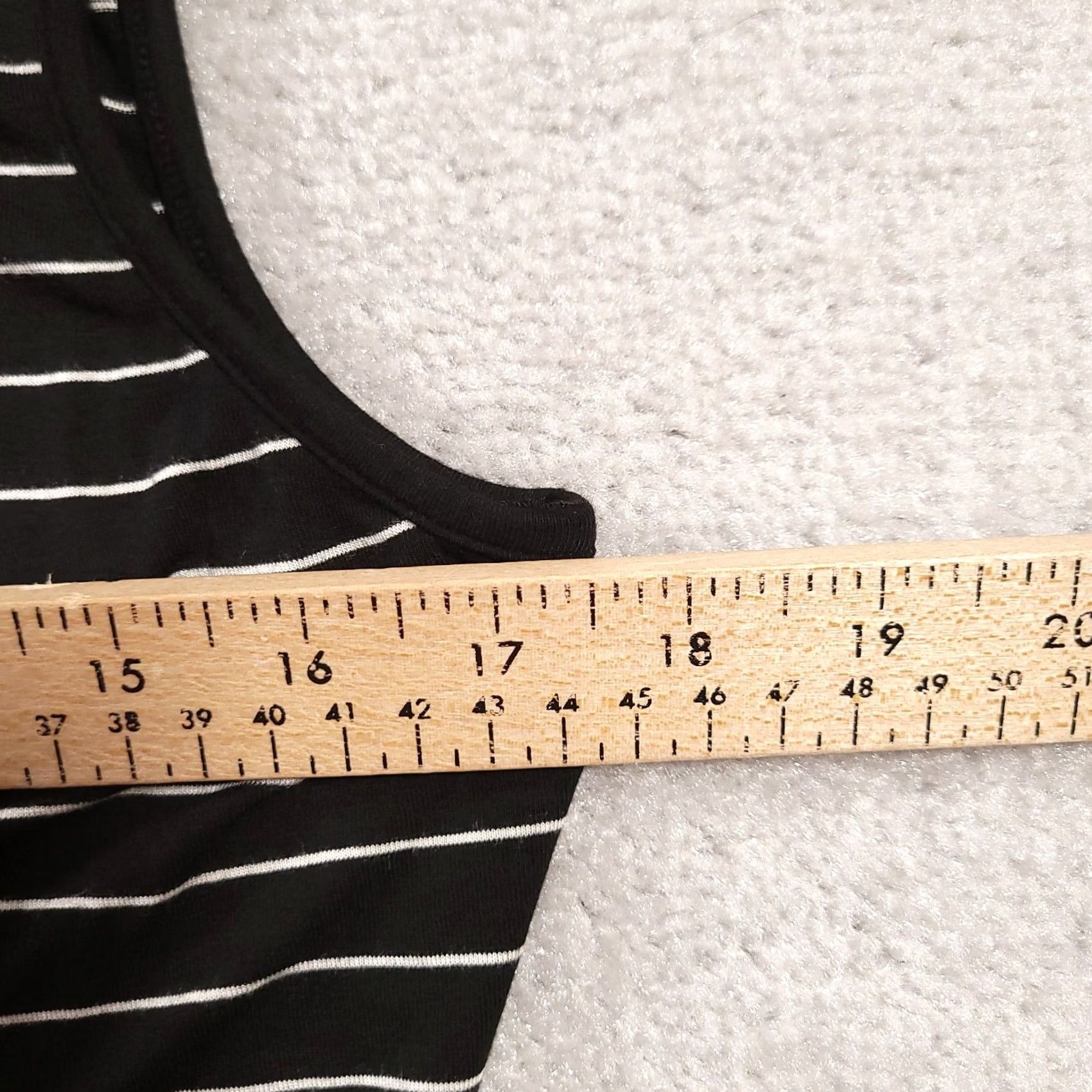 Vintage Max Studio Womens Tank Top M Black White Striped Cutout Stretch Shirt Size M / US 6-8 / IT 42-44 - 4 Thumbnail