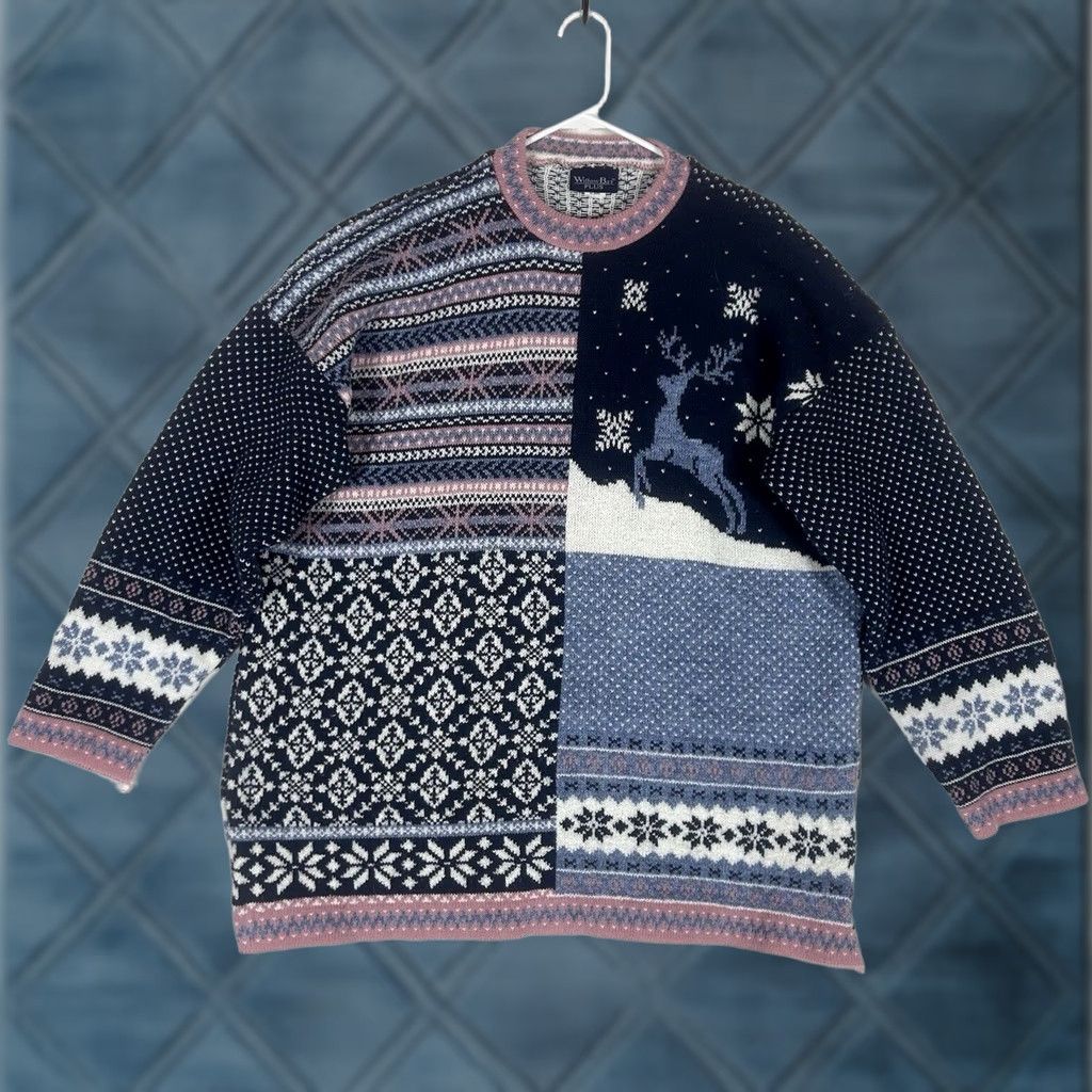 Vintage VINTAGE Ugly Christmas Sweater Womens Plus 2X Fleece Long Sleeve Holiday Knit L/S Size XXL / US 16-18 / IT 52-54 - 1 Thumbnail