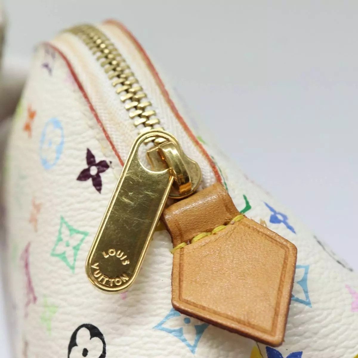 Louis Vuitton LOUIS VUITTON Multicolor Pochette Cosmetic PM Pouch White Size ONE SIZE - 6 Thumbnail