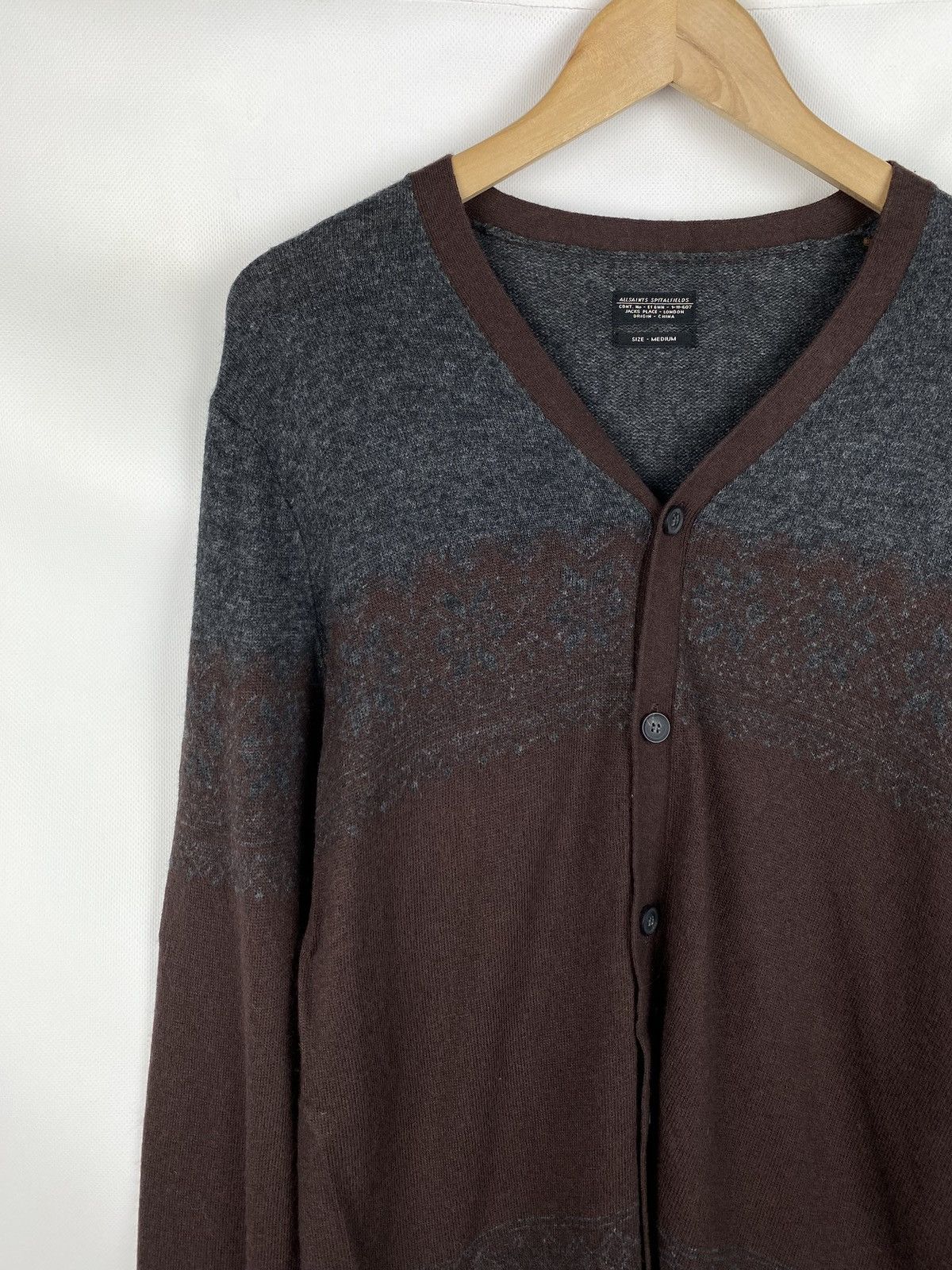 Allsaints × Japanese Brand Allsaints Scafell wool / alpaca men’s cardigan sweater Size US M / EU 48-50 / 2 - 4 Thumbnail